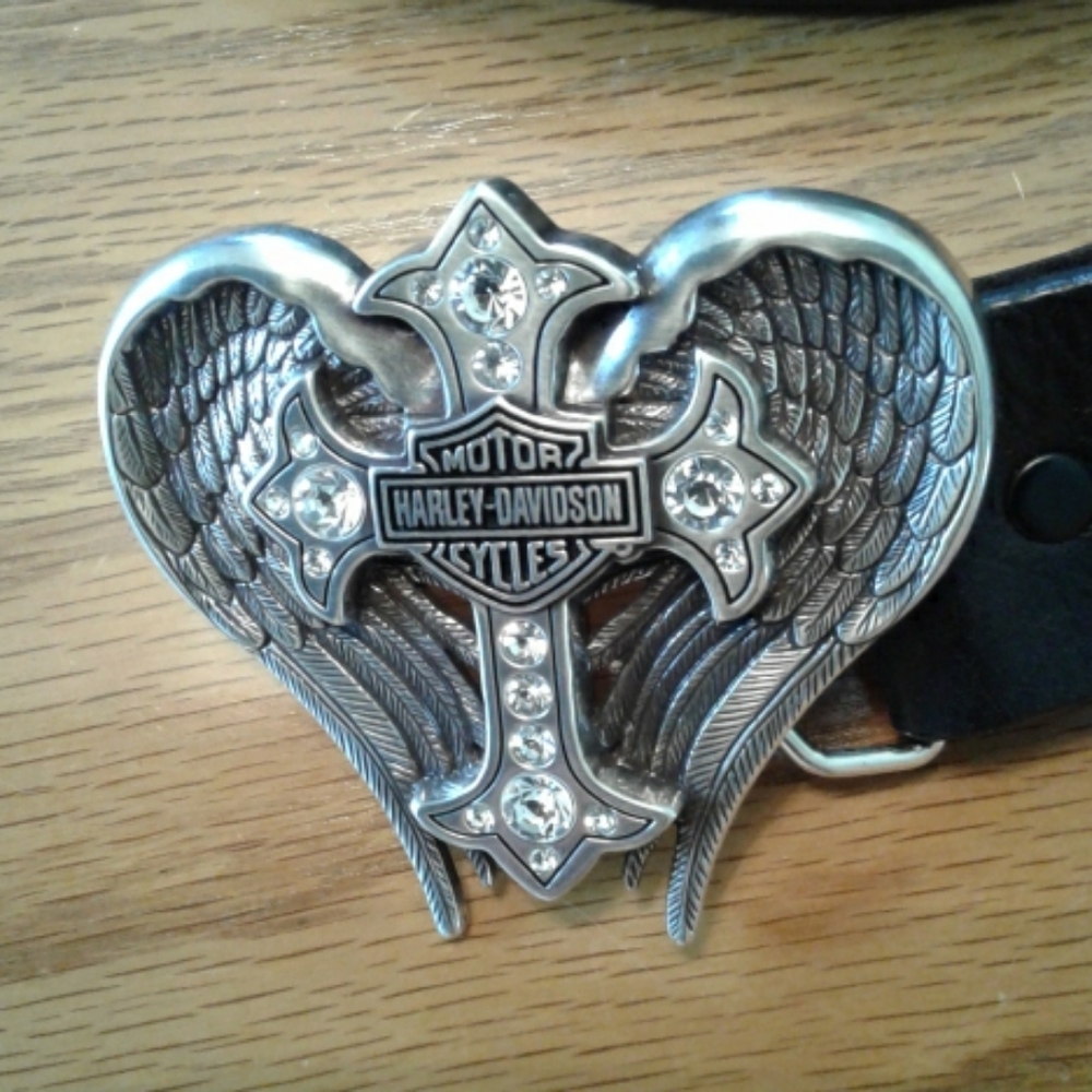 Women's Harley-Davidson Black Leather Belt size M